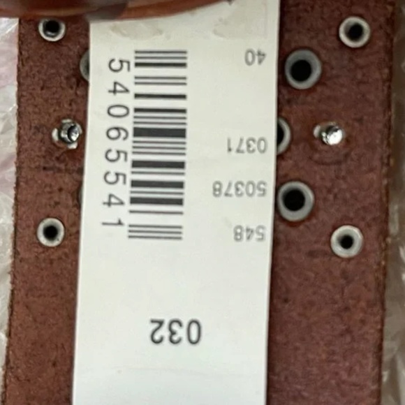 VINTAGE Abercrombie & Fitch genuine leather Studded Leather Belt New main image 3